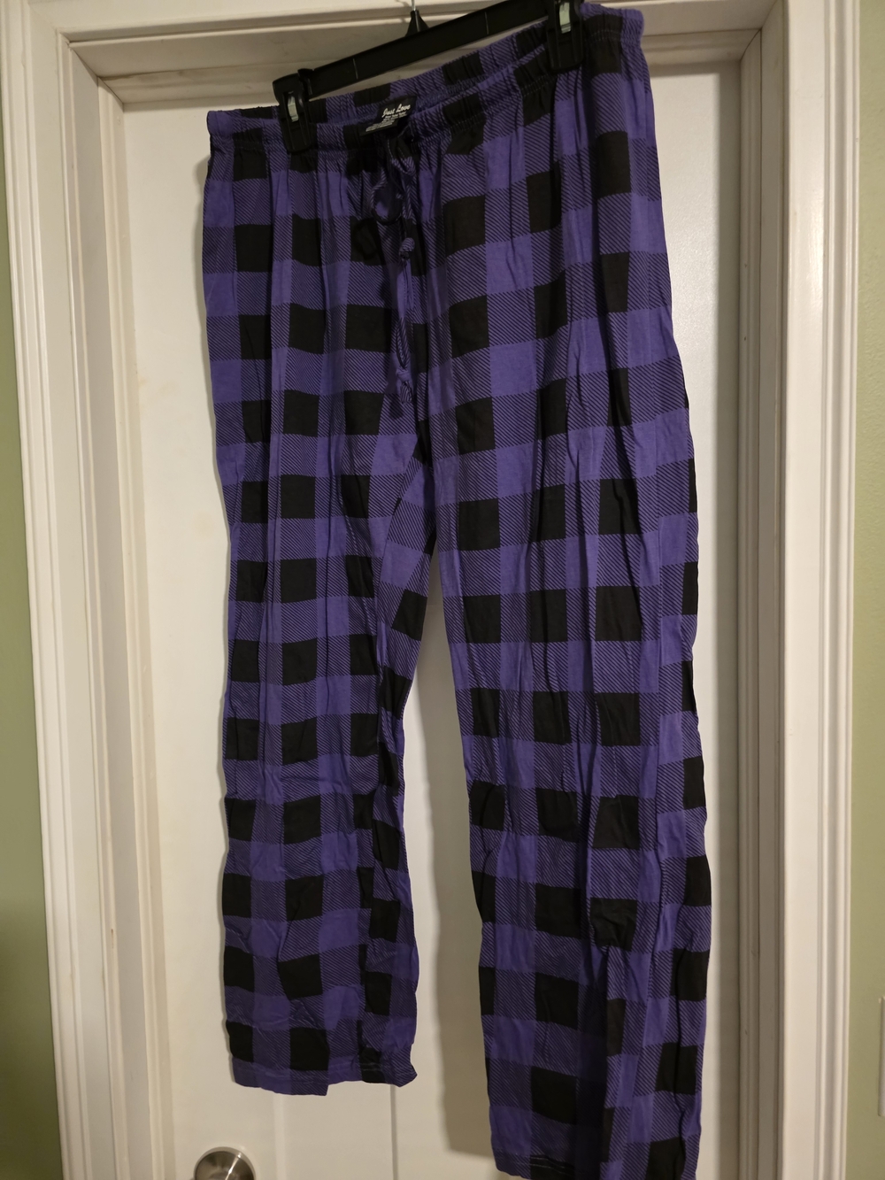 Just Love Purple and Black Buffalo Plaid Pajama Pants